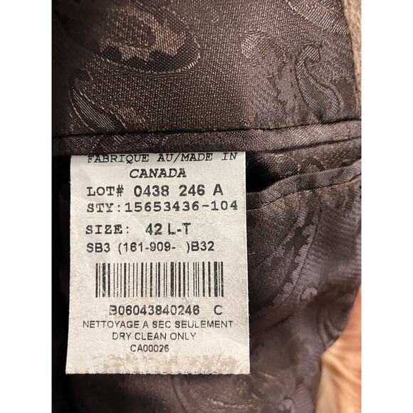 Arnold Brant Blazer Colombo Mink Cashmere Blend Mens Size 42L-T Brown - Picture 7 of 10